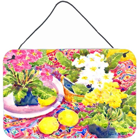 Carolines Treasures Flower - Primroses Indoor Aluminium Metal Wall Or Door Hanging Prints 6062DS812